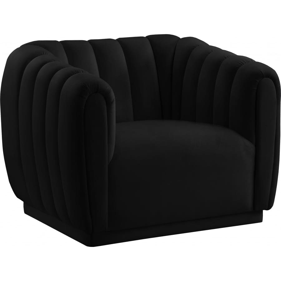 Meridian Furniture Dixie Velvet Chair - Black - Chairs
