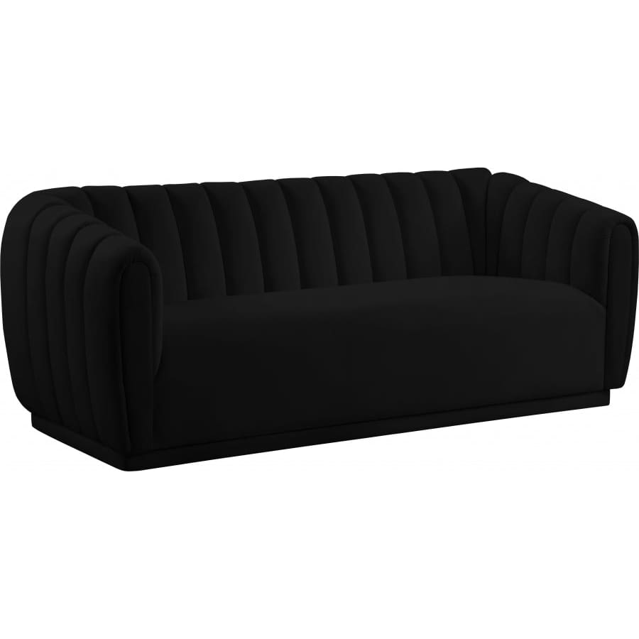 Meridian Furniture Dixie Velvet Sofa - Black - Sofas