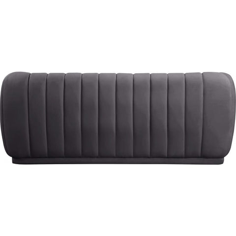 Meridian Furniture Dixie Velvet Sofa - Grey - Sofas