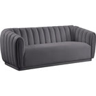 Meridian Furniture Dixie Velvet Sofa - Grey - Sofas