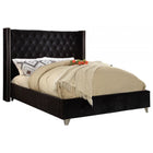 Meridian Furniture Aiden Velvet King Bed - Bedroom Beds