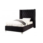 Meridian Furniture Aiden Velvet Twin Bed - Black - Bedroom Beds