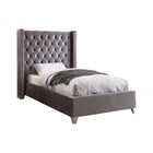 Meridian Furniture Aiden Velvet Twin Bed - Bedroom Beds