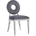 Meridian Furniture Carousel Velvet Dining Chair - Chrome - Dining Chairs
