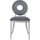 Meridian Furniture Carousel Velvet Dining Chair - Chrome - Dining Chairs
