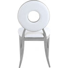 Meridian Furnture Carousel Faux Leather Dining Chair - Chrome - Dining Chairs