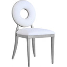 Meridian Furnture Carousel Faux Leather Dining Chair - Chrome - Dining Chairs