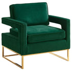 Meridian Furniture Noah Velvet Accent Chair - Green - Chairs