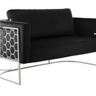 Meridian Furniture Casa Velvet Loveseat - Chrome - Loveseats