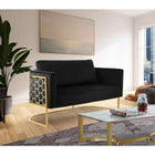 Meridian Furniture Casa Velvet Loveseat - Gold - Loveseats