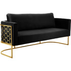 Meridian Furniture Casa Velvet Sofa - Gold - Black - Sofas