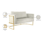 Meridian Furniture Casa Velvet Sofa - Gold - Sofas