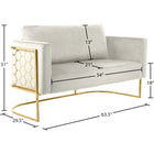 Meridian Furniture Casa Velvet Sofa - Gold - Sofas