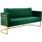 Meridian Furniture Casa Velvet Sofa - Gold - Green - Sofas