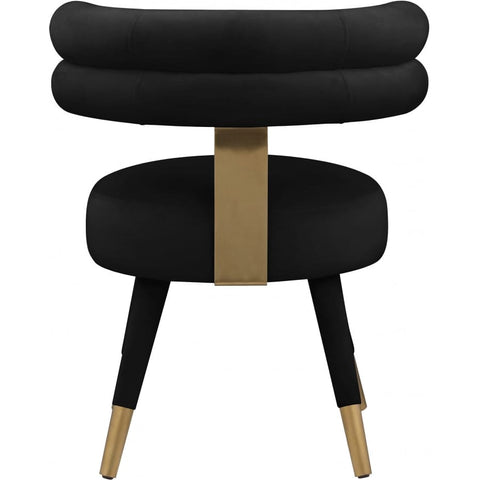 Meridian Furniture Fitzroy Velvet Dining Chair - Black - Dining Chairs