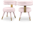 Meridian Furniture Fitzroy Velvet Dining Chair - Pink - Dining Chairs