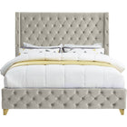 Meridian Furniture Savan Velvet King Bed - Bedroom Beds
