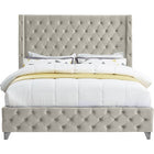 Meridian Furniture Savan Velvet King Bed - Bedroom Beds
