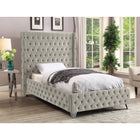 Meridian Furniture Savan Velvet Twin Bed - Bedroom Beds