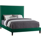 Meridian Furniture Harlie Velvet Queen Bed - Green - Bedroom Beds