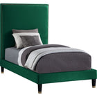 Meridian Furniture Harlie Velvet Twin Bed - Green - Bedroom Beds