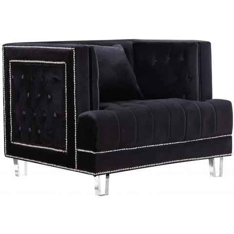 Meridian Furniture Lucas Velvet Chair - Black - Chairs