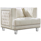 Meridian Furniture Lucas Velvet Chair - Cream - Chairs