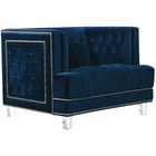 Meridian Furniture Lucas Velvet Chair - Blue - Chairs