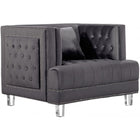 Meridian Furniture Lucas Velvet Chair - Grey - Chairs
