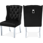 Meridian Furniture Suri Velvet Dining Chair - Black - Dining Chairs