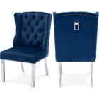 Meridian Furniture Suri Velvet Dining Chair - Navy - Dining Chairs
