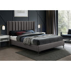 Meridian Furniture Nadia Velvet Queen Bed - Bedroom Beds