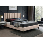 Meridian Furniture Nadia Velvet Queen Bed - Bedroom Beds