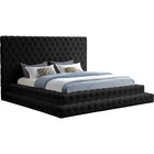 Meridian Furniture Revel Velvet King Bed - Black - Bedroom Beds