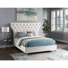 Meridian Furniture Kira Velvet King Bed - Bedroom Beds