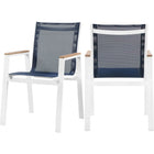 Meridian Furniture Nizuc Outdoor Patio Dining Chair 365-AC - Navy - Dining Chairs