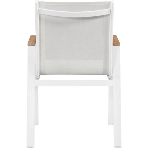 Meridian Furniture Nizuc Outdoor Patio Dining Chair 365-AC - White - Dining Chairs