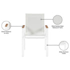 Meridian Furniture Nizuc Outdoor Patio Dining Chair 365-AC - Dining Chairs