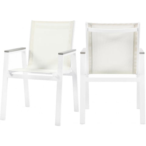 Meridian Furniture Nizuc Outdoor Patio Dining Chair 366-AC - White - Dining Chairs