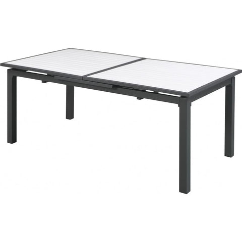 Meridian Furniture Nizuc Outdoor Patio Extendable Dining Table - White - Outdoor Furniture