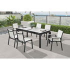 Meridian Furniture Nizuc Outdoor Patio Extendable Dining Table - White - Outdoor Furniture