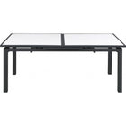 Meridian Furniture Nizuc Outdoor Patio Extendable Dining Table - White - Outdoor Furniture