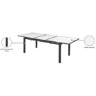 Meridian Furniture Nizuc Outdoor Patio Extendable Dining Table - White - Outdoor Furniture