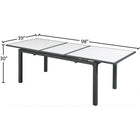 Meridian Furniture Nizuc Outdoor Patio Extendable Dining Table - White - Outdoor Furniture