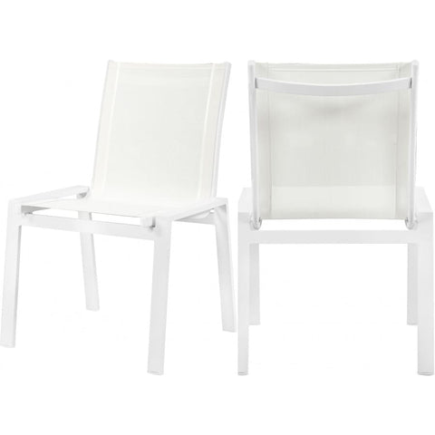 Meridian Furniture Nizuc Outdoor Patio Dining Chair 368-C - White - Dining Chairs