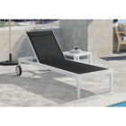 Meridian Furniture Nizuc Outdoor Patio Adjustable Sun Chaise Lounge Chair - White Frame - Outdoor Furniture