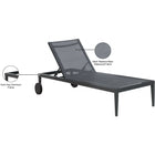 Meridian Furniture Nizuc Outdoor Patio Adjustable Sun Chaise Lounge Chair - Grey Frame - Outdoor Furniture