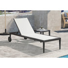 Meridian Furniture Nizuc Outdoor Patio Adjustable Sun Chaise Lounge Chair - Grey Frame - Outdoor Furniture