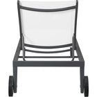 Meridian Furniture Nizuc Outdoor Patio Adjustable Sun Chaise Lounge Chair - Grey Frame - Outdoor Furniture