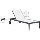 Meridian Furniture Nizuc Outdoor Patio Adjustable Sun Chaise Lounge Chair - Grey Frame - Outdoor Furniture